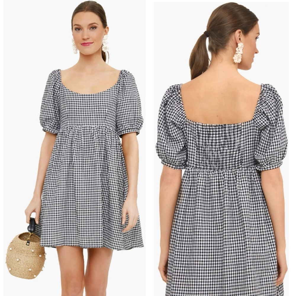 Tuckernuck Pomander Place Black Gingham Abigail Dress